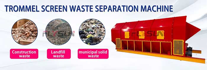 garbage recycling machine TROMMEL SCREEN WASTE SEPARATION MACHINE