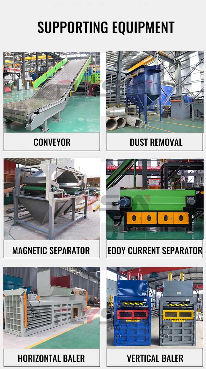 wood recycling shredders Supporting Equipment