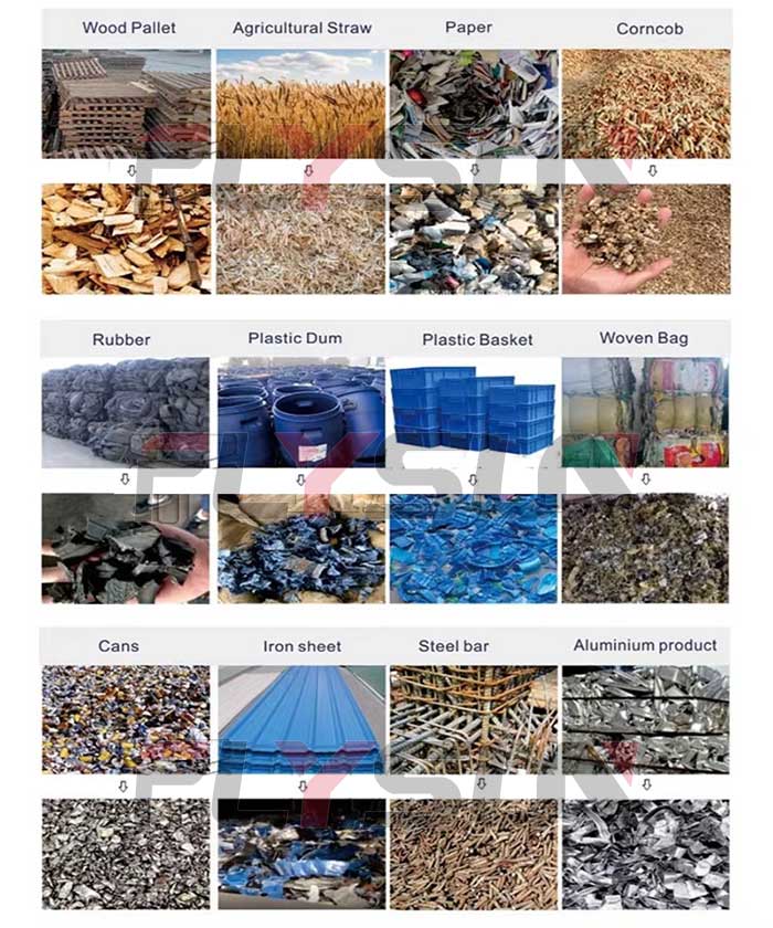 waste clothing shredder machine Shredding materials