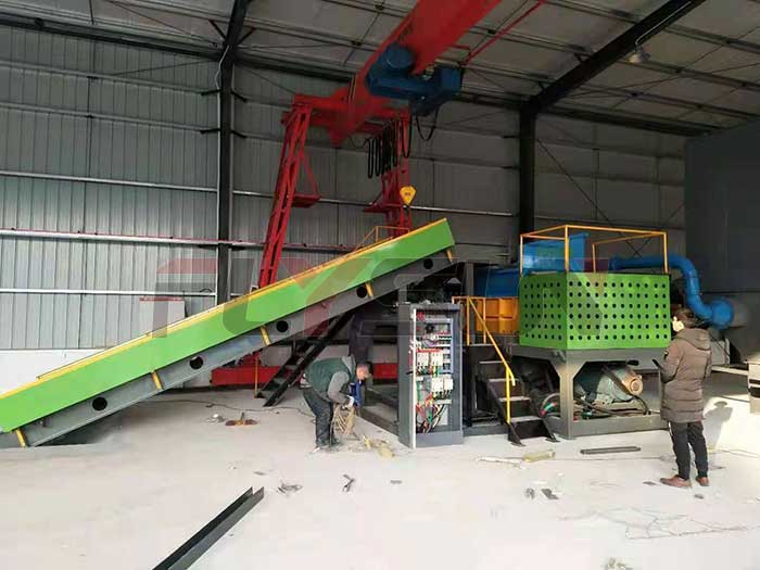 waste wood crusher machine Myanmar customer site