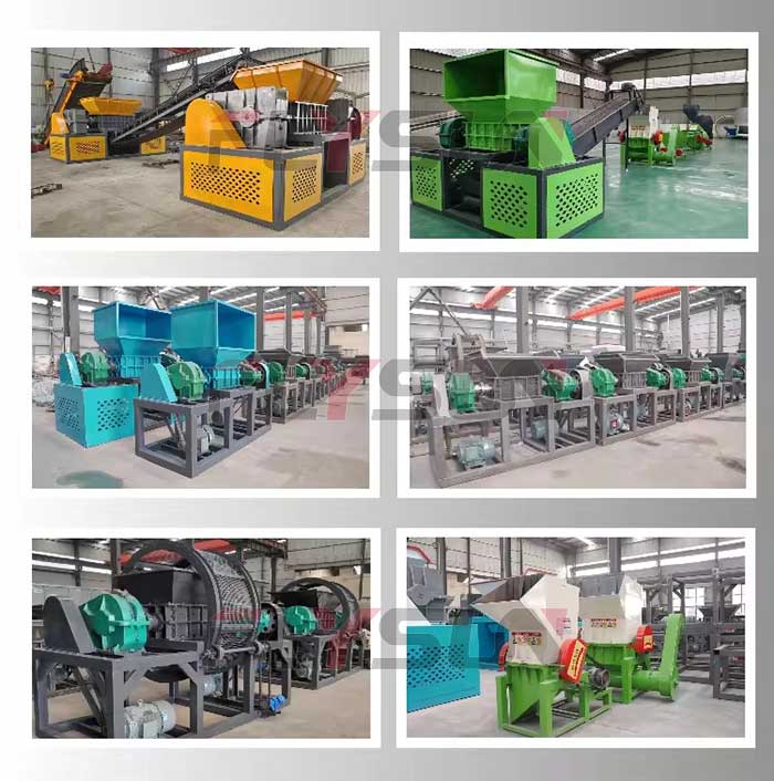 solid waste crushing equipment product display