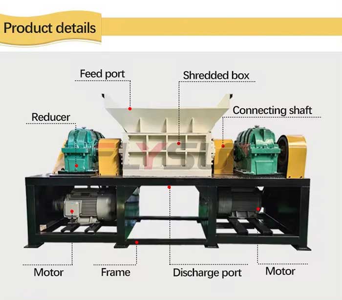 plastic barrel shredder Internal structure